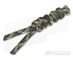 Chris Reeve Small Sebenza 21 Multicolored Knotted Lanyard Franklin Camo/Silver