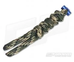 Chris Reeve Small Sebenza 21 Multicolored Knotted Lanyard Franklin Camo/Blue