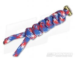 Chris Reeve Small Sebenza 21 Multicolored Knotted Lanyard Liberty/Gold