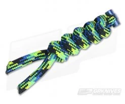Chris Reeve Small Sebenza 21 Multicolored Knotted Lanyard Aquatic/Blue