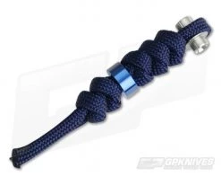 Chris Reeve Large Inkosi Midnight Lanyard with Blue Bead
