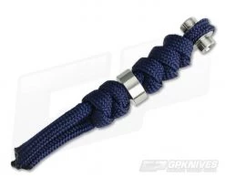 Chris Reeve Large Inkosi Midnight Lanyard with Silver Bead