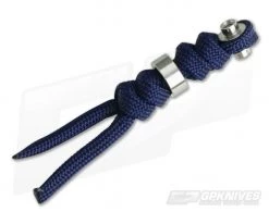 Chris Reeve Small Inkosi Midnight Lanyard with Silver Bead