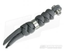 Chris Reeve Large Inkosi Charcoal Lanyard with Silver Bead