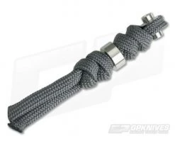 Chris Reeve Small Inkosi Charcoal Lanyard with Silver Bead