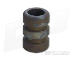 Ti Survival Titanium Lanyard Bead Grooved Sandblasted Blue Smoke Anodized