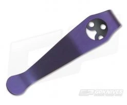 Lynch Northwest Titanium Deep Carry Pocket Clip Spyderco Short Purple