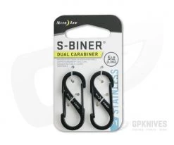 Nite Ize Innovation S-Biner #1 Black Two Pack