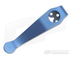 Lynch Northwest Titanium Deep Carry Pocket Clip Spyderco Short Blue