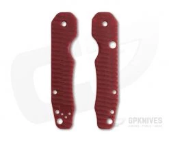 Putman Blade Scales Spyderco Smock Grooved Red G10 Scales