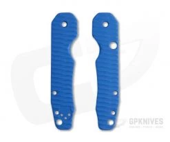 Putman Blade Scales Spyderco Smock Grooved Blue G10 Scales