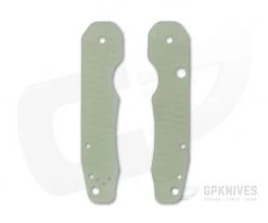 Putman Blade Scales Spyderco Smock Grooved Jade G10 Scales