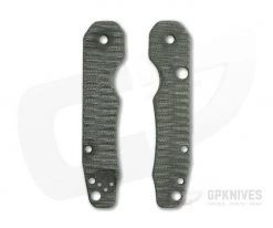 Putman Blade Scales Spyderco Smock Grooved Green Micarta Scales
