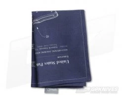 SwankHanks Emerson Commander Patent Blue Cotton and Microsuede Hank