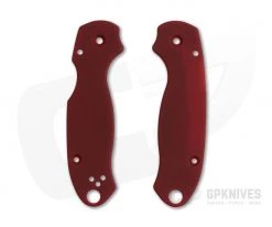 Putman Blade Scales Spyderco Para 3 Smooth Red G10 Scales