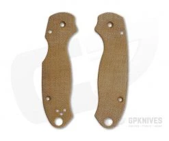 Putman Blade Scales Spyderco Para 3 Smooth Natural Canvas Micarta Scales