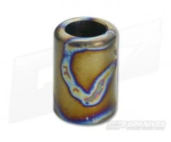 Ti Survival Titanium Lanyard Bead Grooveless Polished Random Flame Ano