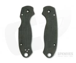 Putman Blade Scales Spyderco Para 3 Smooth Green Canvas Micarta Scales