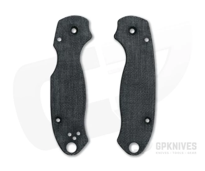 Putman Blade Scales Spyderco Para 3 Smooth Black Canvas Micarta Scales 3 Putman Blade Scales Spyderco Para 3 Smooth Black Canvas Micarta Scales