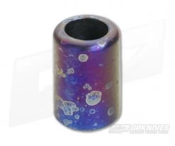 Ti Survival Titanium Lanyard Bead Grooveless Blue Smoke Anodized