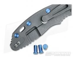Hinderer Knives Fatty Titanium Handle Nut Set of 3 Blue