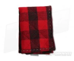 SwankHanks Red Quilted Plaid Flannel and Microsuede Hank