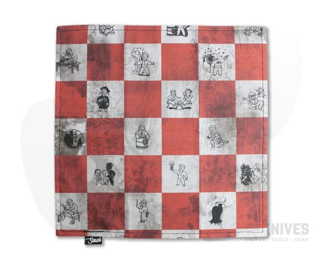 SwankHanks Fallout Red and White Check Cotton and Microsuede Hank 4 SwankHanks Fallout Red and White Check Cotton and Microsuede Hank - Image 2