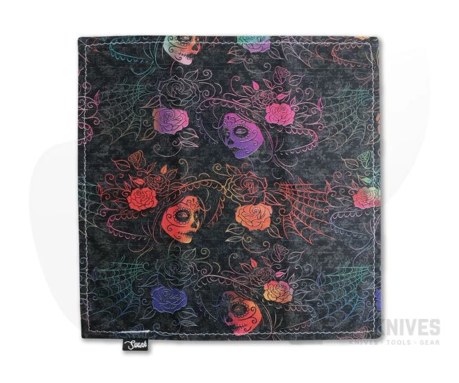 SwankHanks Rainbow Day of the Dead Cotton and Microsuede Hank 4 SwankHanks Rainbow Day of the Dead Cotton and Microsuede Hank - Image 2