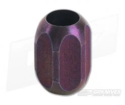 Ti Survival Titanium Lanyard Bead Hex Purple Anodized