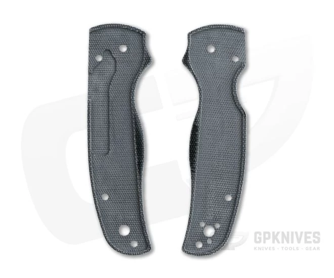 Putman Blade Scales Spyderco Shaman Black Canvas Micarta Scales 4 Putman Blade Scales Spyderco Shaman Black Canvas Micarta Scales - Image 2