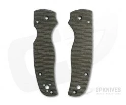 Putman Blade Scales Spyderco Shaman OD Green Canvas Micarta Scales