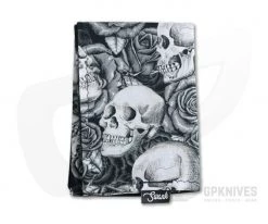 SwankHanks Skulls and Roses Cotton and Microsuede Hank