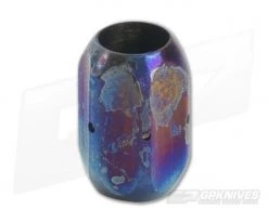 Ti Survival Titanium Lanyard Bead Hex Blue Smoke Anodized