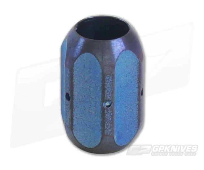 Ti Survival Titanium Lanyard Bead Hex Blue Purple Anodized 3 Ti Survival Titanium Lanyard Bead Hex Blue Purple Anodized