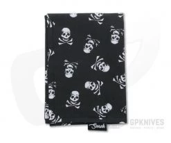 SwankHanks Skull and Crossbones Cotton Black Microfiber Hank