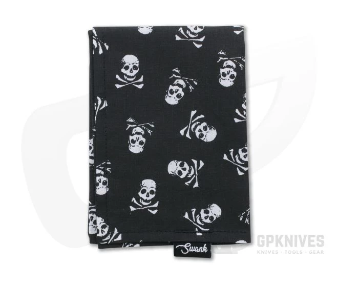 SwankHanks Skull and Crossbones Cotton Black Microfiber Hank 3 SwankHanks Skull and Crossbones Cotton Black Microfiber Hank