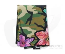 SwankHanks Camo Lily Lycra and Black Microsuede Hank