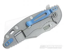 Hinderer Pocket Clip and Filler Tab Set Titanium Stonewashed Blue 0492 5 Hinderer Pocket Clip and Filler Tab Set Titanium Stonewashed Blue 0492 -Cheap Knife Accessories Store 0492 2