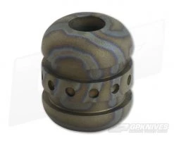 Ti Survival Titanium Droid XXL Lanyard Bead Sandblasted Random Flame Anodized