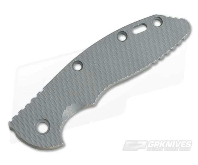 Hinderer Knives Working Finish Textured Titanium XM-18 3.5" Handle Scale 3 Hinderer Knives Working Finish Textured Titanium XM-18 3.5" Handle Scale