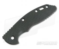 Hinderer Knives Battle Black DLC Finished Textured Titanium XM-18 3.5" Handle Scale