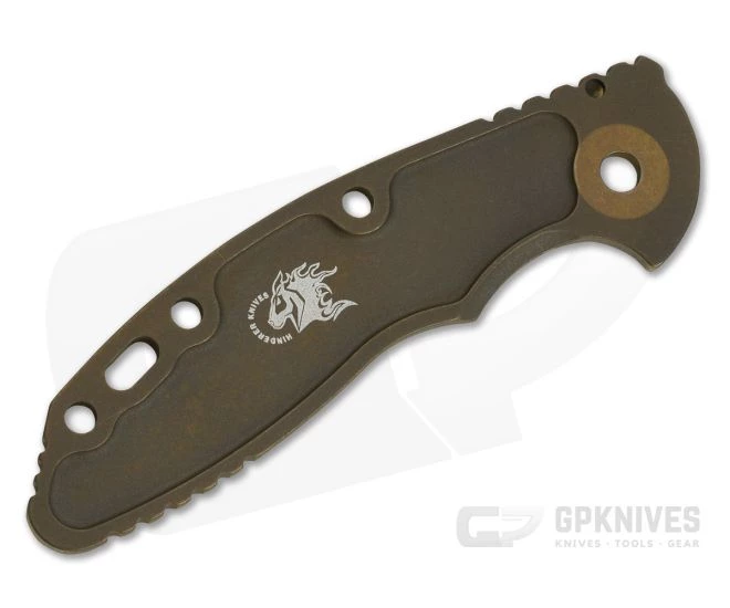 Hinderer Knives Battle Bronze Smooth Titanium XM-18 3.5" Handle Scale 4 Hinderer Knives Battle Bronze Smooth Titanium XM-18 3.5" Handle Scale - Image 2