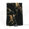 SwankHanks Black Gold Marble Chiffon Black Microfiber Hank