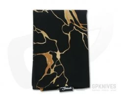 SwankHanks Black Gold Marble Chiffon Black Microfiber Hank