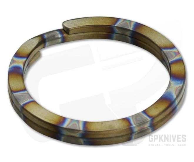 Ti Survival Titanium Split Ring 32mm Flamed Rings 3 Ti Survival Titanium Split Ring 32mm Flamed Rings