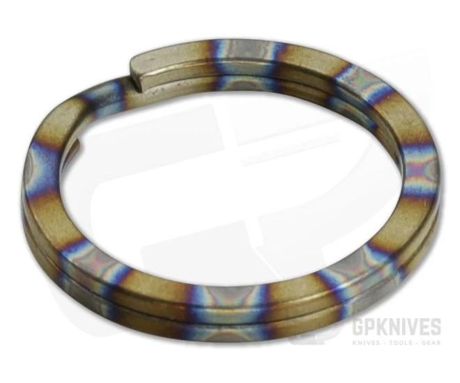 Ti Survival Titanium Split Ring 25mm Flamed Rings 3 Ti Survival Titanium Split Ring 25mm Flamed Rings
