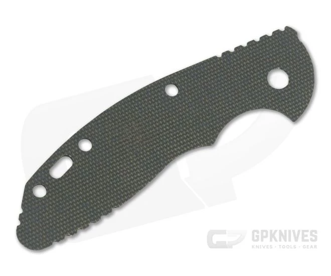 Hinderer Knives XM-18 3" Handle Scale Textured Green Canvas Micarta 4 Hinderer Knives XM-18 3" Handle Scale Textured Green Canvas Micarta - Image 2