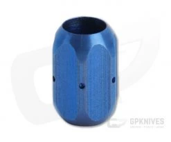 Ti Survival Titanium Lanyard Bead Hex Blue Anodized 079