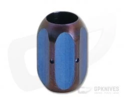 Ti Survival Titanium Lanyard Bead Hex Blue/Purple Anodized 082