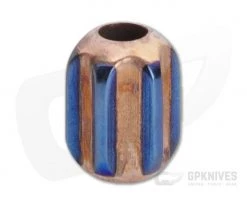 Ti Survival Titanium Copper Hex XL Lanyard Bead Polished Blue Anodized